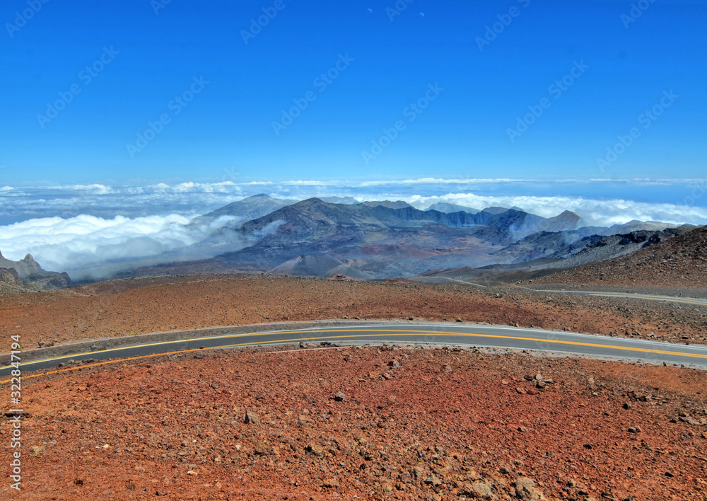 Haleakalā  or the East Maui Volcano -  a massive shield volcano  of the Hawaiian Island of Maui.