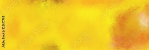 vivid orange, coffee and golden rod colored vintage abstract painted background with space for text or image. can be used as horizontal background graphic © Eigens