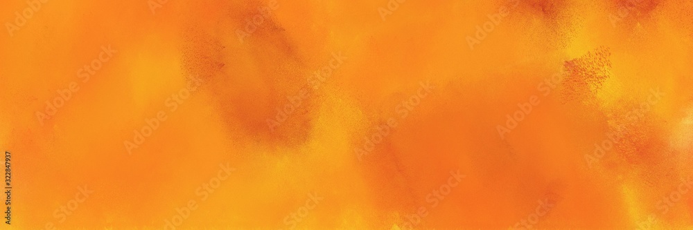 abstract painting background graphic with dark orange, vivid orange and coffee colors and space for text or image. can be used as horizontal background texture