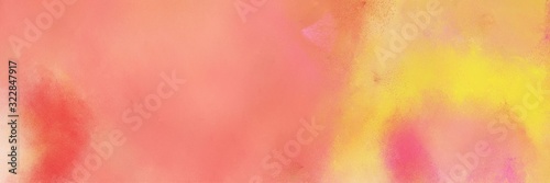 vintage abstract painted background with dark salmon and pastel orange colors and space for text or image. can be used as horizontal background graphic