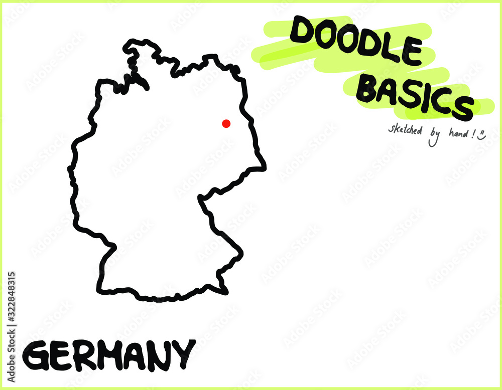 Doodle Sketchnote Template for Workshops, Seminar, Flipchart and Graphic Recording Deutschland