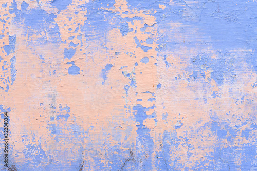 Blue old grungy concrete wall