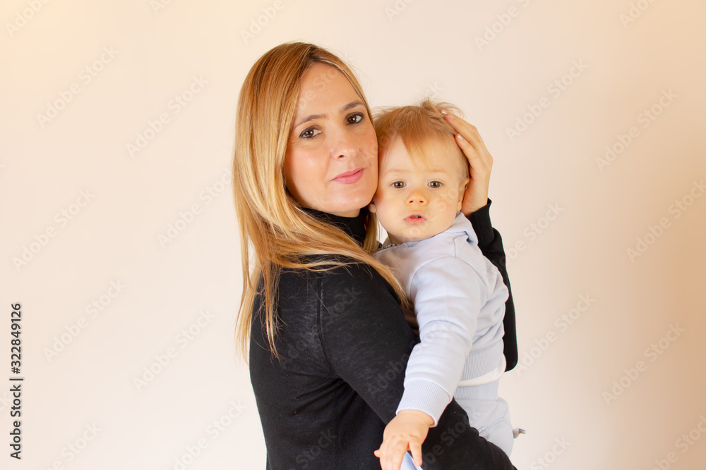 Mother with her baby in her arms Mother with her baby in her arms