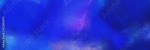 abstract painting background texture with medium blue and royal blue colors and space for text or image. can be used as horizontal background texture