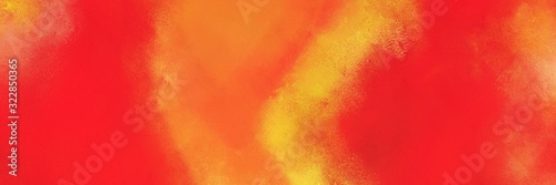 abstract painting background graphic with crimson, coral and pastel orange colors and space for text or image. can be used as horizontal background texture