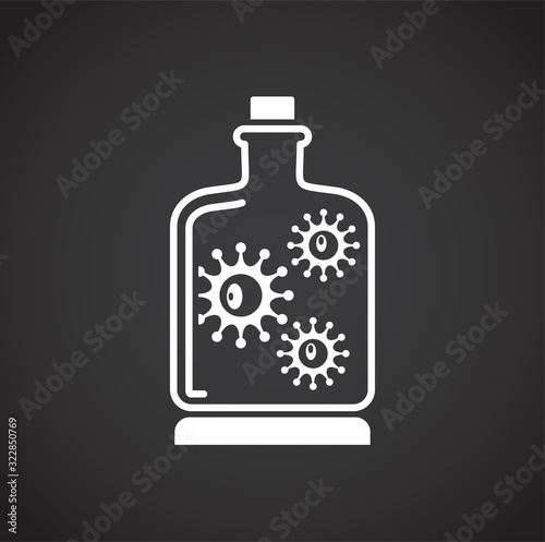 Infection prevention related icon on background for graphic and web design. Creative illustration concept symbol for web or mobile app.