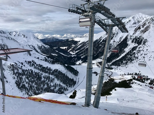 ski lift in mountains - kühtai in tyrol  photo