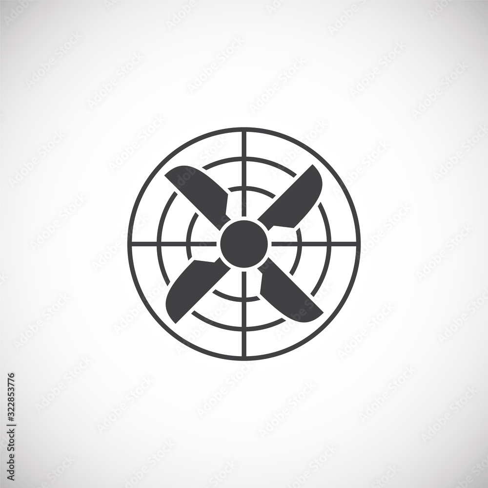 Fan icon on background for graphic and web design. Creative illustration concept symbol for web or mobile app Fan icon on background for graphic and web design. Creative illustration concept symbol for web or mobile app