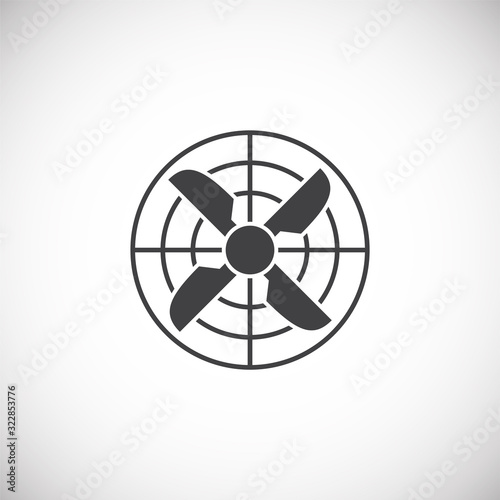 Fan icon on background for graphic and web design. Creative illustration concept symbol for web or mobile app