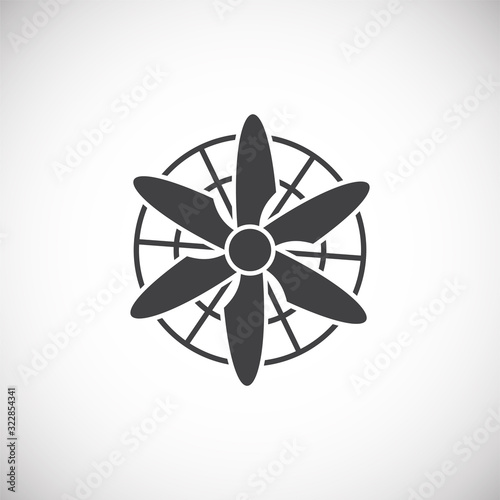 Fan icon on background for graphic and web design. Creative illustration concept symbol for web or mobile app