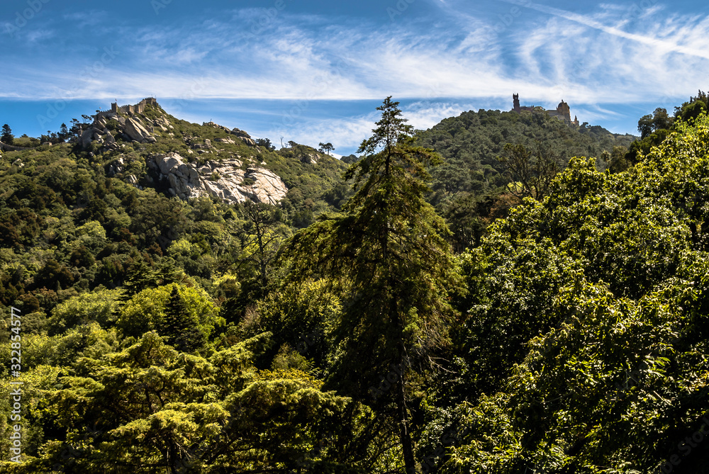 Portugal. The Castle of the Moors  located in the municipality of Sintra, about 25km northwest of Lisbon