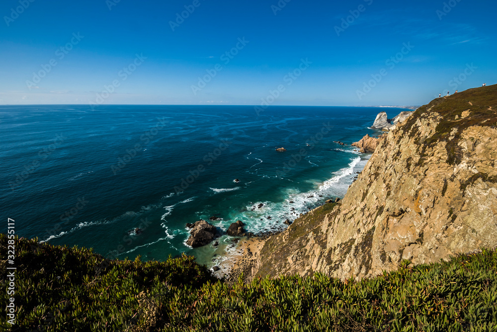 Cabo da Roca is a cape which forms the westernmost point of the Sintra Mountain Range, of mainland Portugal, of continental Europe,