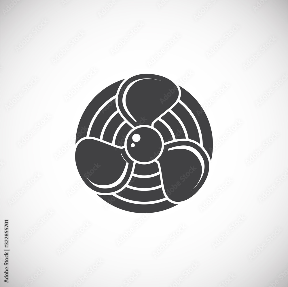 Fan icon on background for graphic and web design. Creative illustration concept symbol for web or mobile app Fan icon on background for graphic and web design. Creative illustration concept symbol for web or mobile app