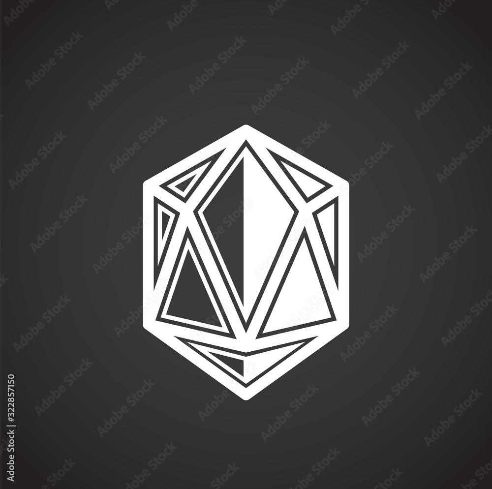 Gem stone icon on background for graphic and web design. Creative illustration concept symbol for web or mobile app Gem stone icon on background for graphic and web design. Creative illustration concept symbol for web or mobile app