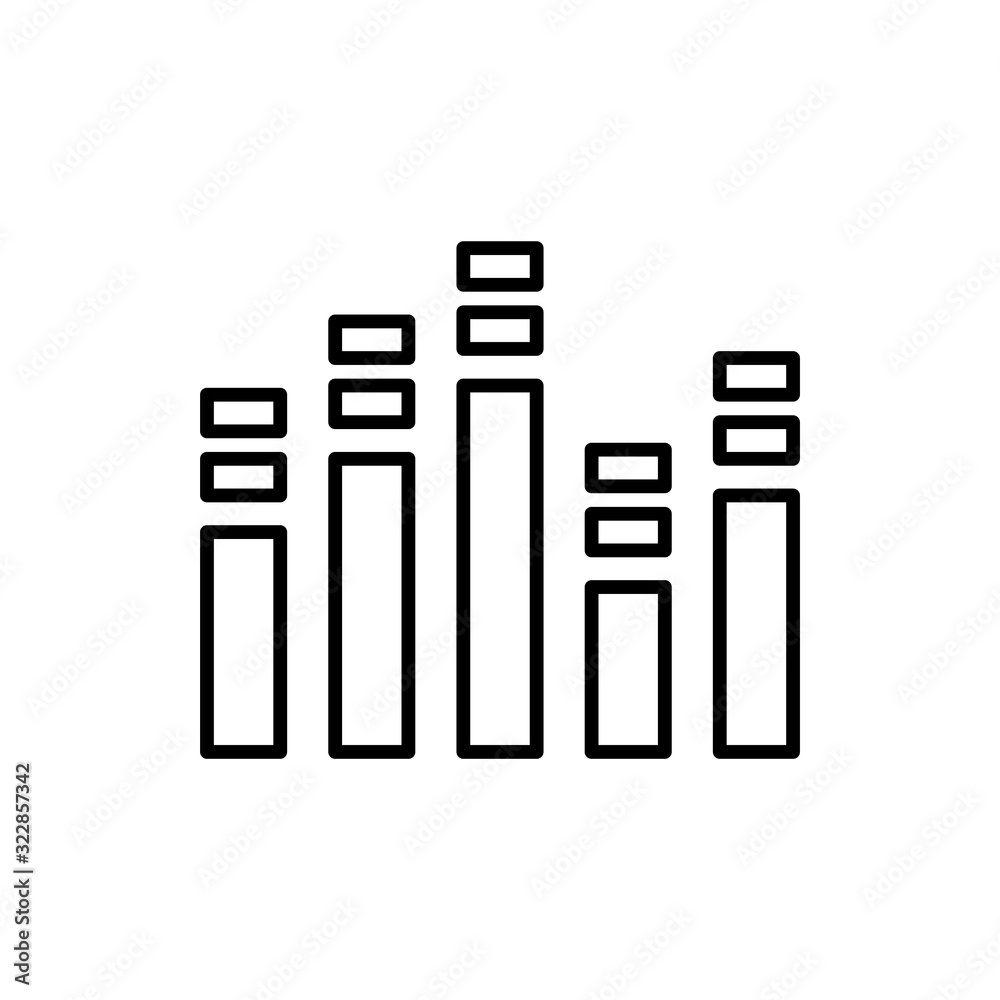 Sound Bars Vector Icon style illustration Line Data Science EPS 10 Sound Bars Vector Icon style illustration Line Data Science EPS 10