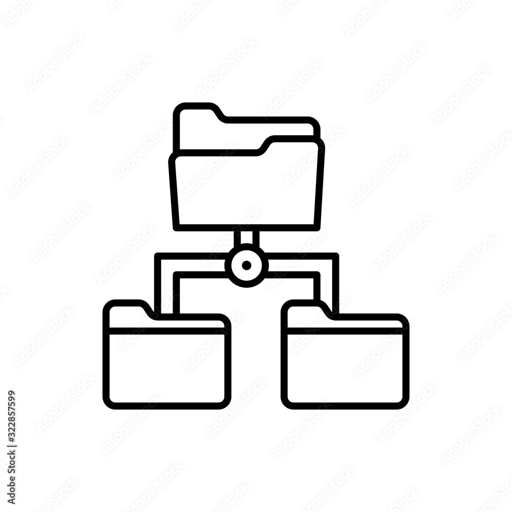 Folder Hierarchy Vector Icon style illustration Line Data Science EPS 10 Folder Hierarchy Vector Icon style illustration Line Data Science EPS 10
