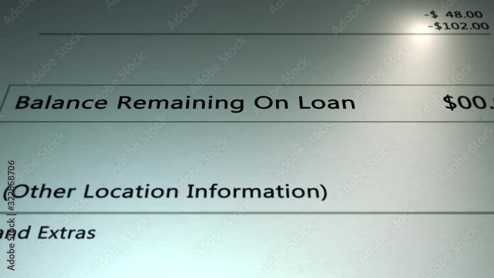 Generic Loan - Remaining Balance on Generic Loan - Paid off - Debt Concept Generic Loan - Remaining Balance on Generic Loan - Paid off - Debt Concept