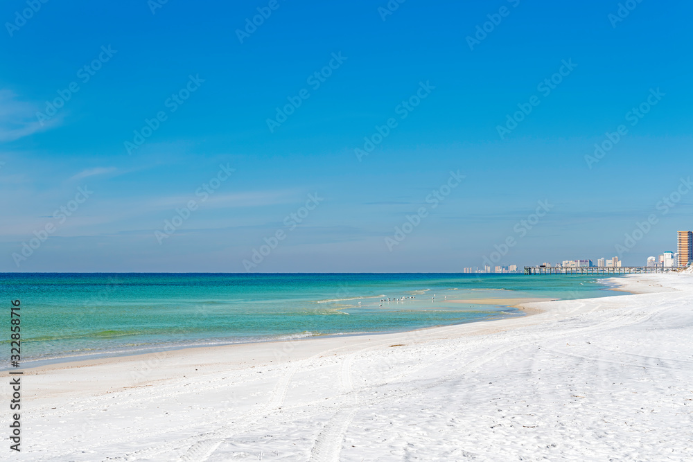 Obraz premium Panama city beach and the gulf of mexico