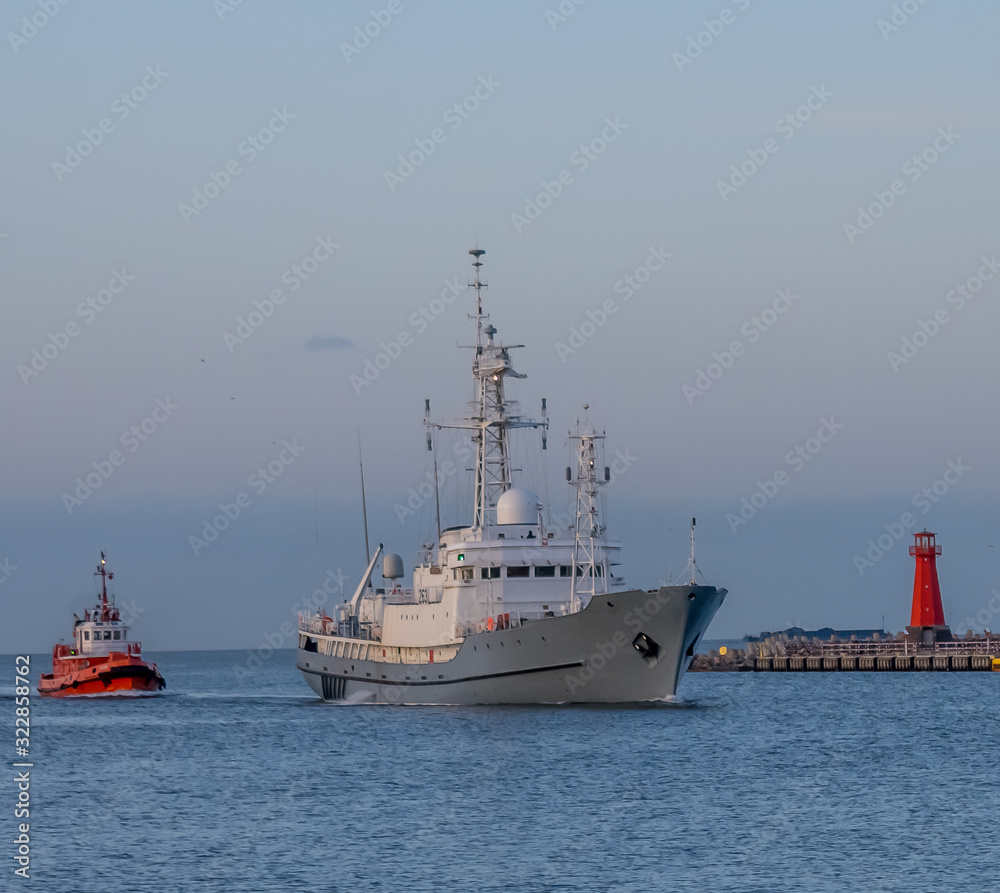 polish navy ship near port gdansk polish navy ship near port gdansk