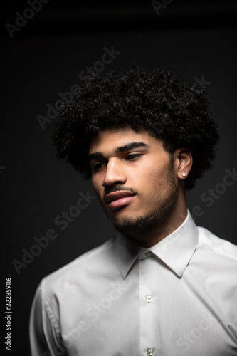 Smirking Model In Studio 