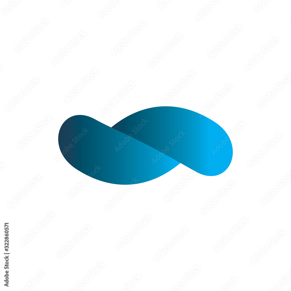 blue infinity color shape logo design blue infinity color shape logo design
