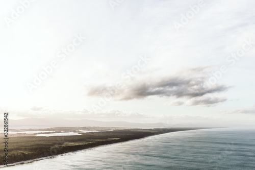 aerial photography seacoast beach