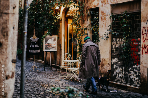Photography man in rome street