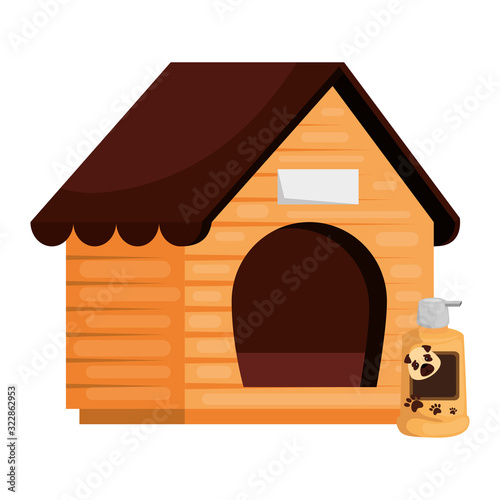 wooden dog house with care product animal