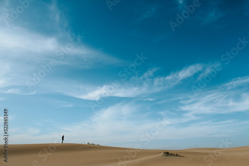 walking alone desert