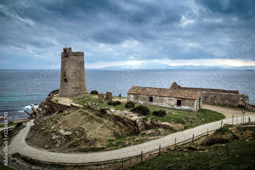 Guadalmesi Tower near Tarifa, Cadiz, Andalusia, Spain photo