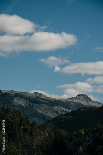 Fototapeta Naklejka Na Ścianę i Meble -  cordillera de los andes mountain blue sky cloudy