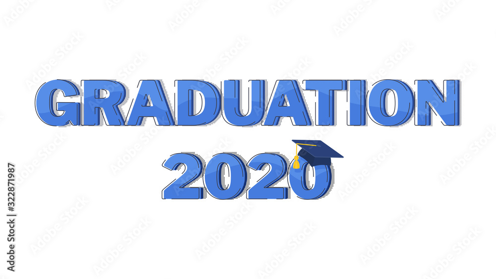 Word graduation typography vector concept Word graduation typography vector concept