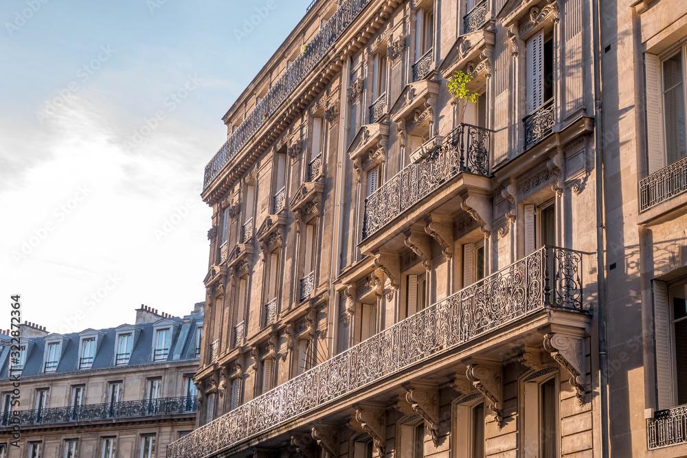 Cityscape of Paris depicting its typical buildings architecture
