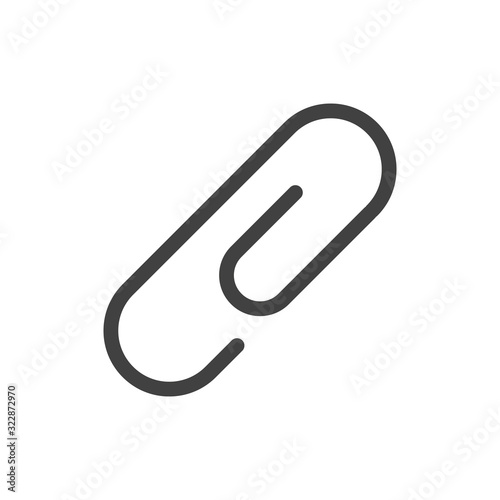 office paper clip stationery supply silhouette on white background