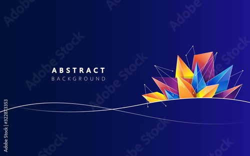 abstract background with crystals. poster