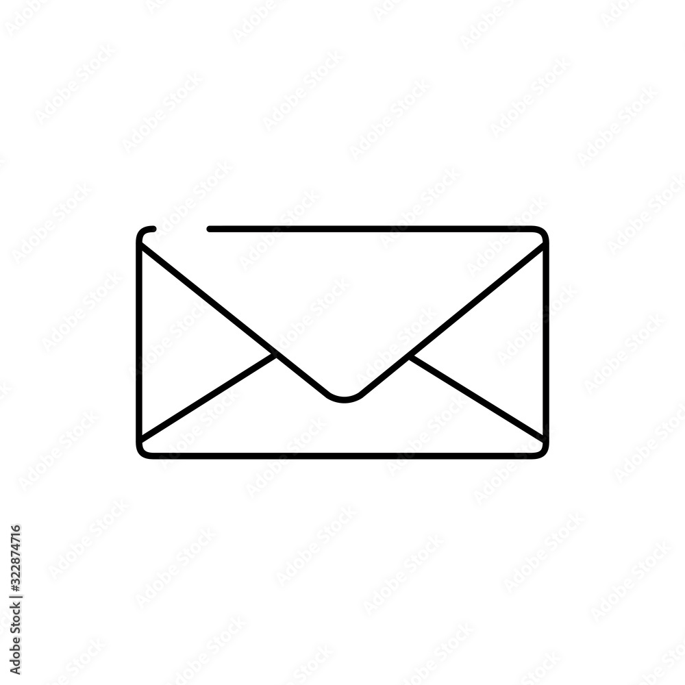 envelope mail courier delivery line style icon envelope mail courier delivery line style icon
