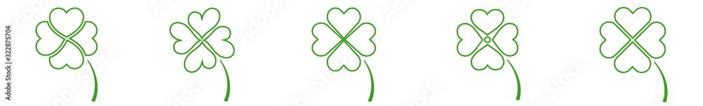 Shamrock Icon Green Shape | Shamrocks | Four Leaf Clover | Irish Symbol | St Patrick's Day Logo | Luck Sign | Isolated | Variations Shamrock Icon Green Shape | Shamrocks | Four Leaf Clover | Irish Symbol | St Patrick's Day Logo | Luck Sign | Isolated | Variations