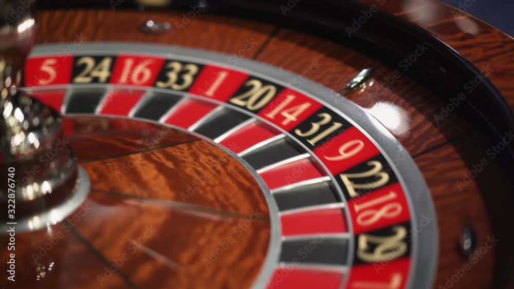 Roulette in the casino spins and white ball Roulette in the casino spins and white ball