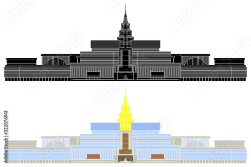 New Parliament Building of Thailand without outline