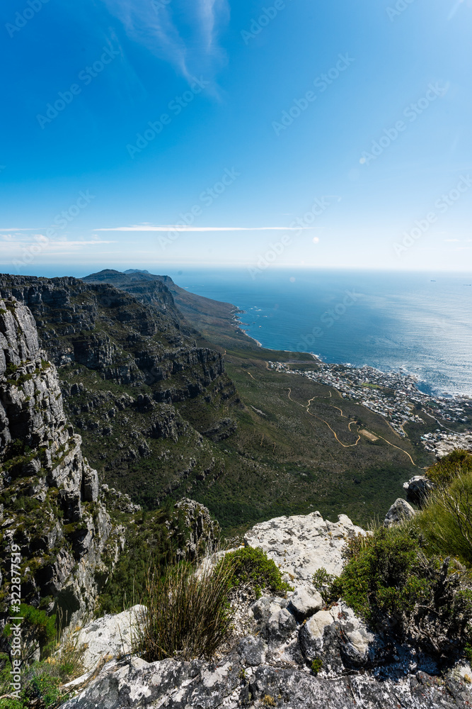 View from Table Mountain, Cape Town, South African