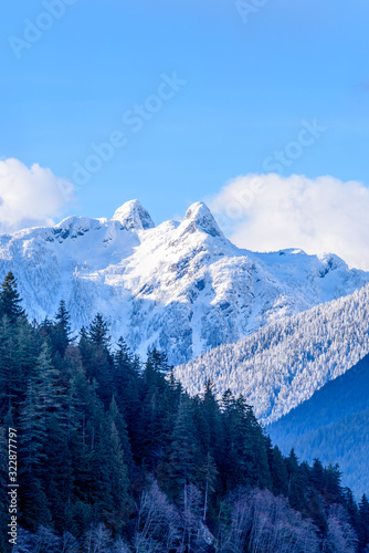 Wallpaper Mural Two Snow Mountains Vancouver British Columbia Pacific Northwest. Torontodigital.ca