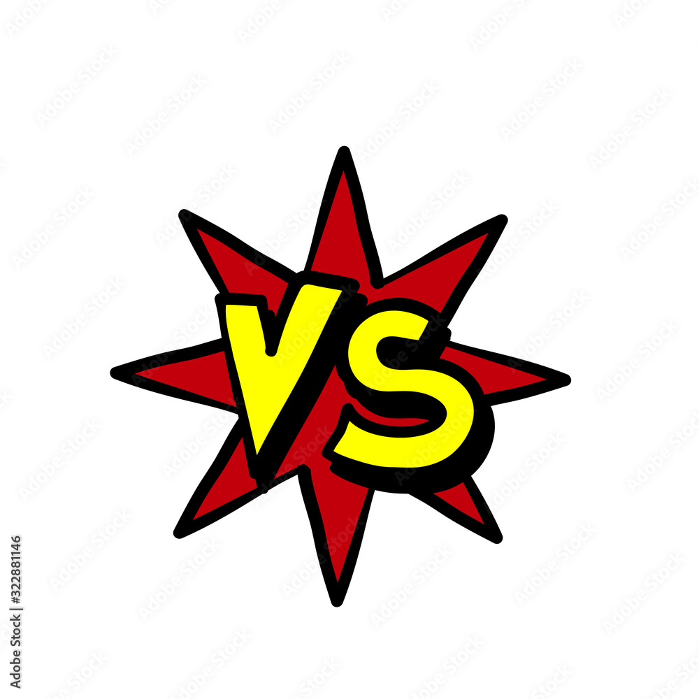 hand drawn Comics vs frame. Versus lightning ray border, comic fighting duel and fight confrontation logo. Vs battle challenge, sports team matches conflict doodle hand drawn Comics vs frame. Versus lightning ray border, comic fighting duel and fight confrontation logo. Vs battle challenge, sports team matches conflict doodle