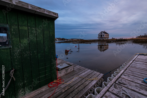 Sunset at Cape Propoise Fish House - Kennebunkport, Maine. photo