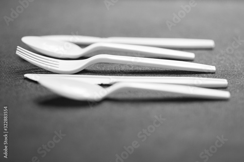 Spoon, fork and knife