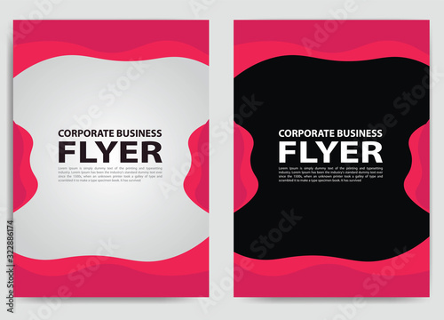corporate business flyer in a4 size, vector poster cover brochure template