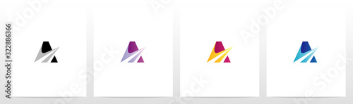 Free Download Swoosh Pointed Graphic On Letter Logo Design A - GFXLoad