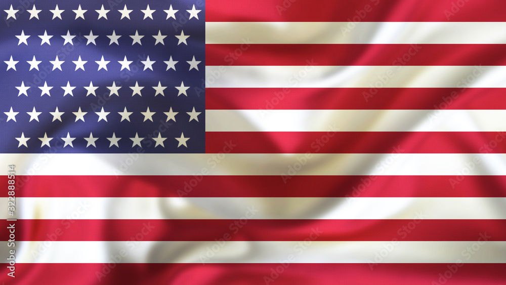 Fototapeta premium united states waving flag