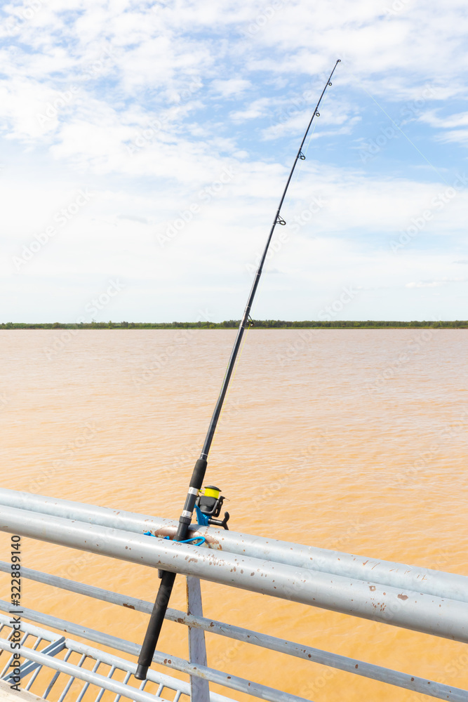 Argentina Rosario fishing rod on the Parana river