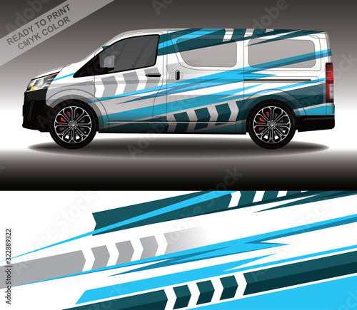 Car wrap decal design vector, custom livery race rally car vehicle sticker and tinting.