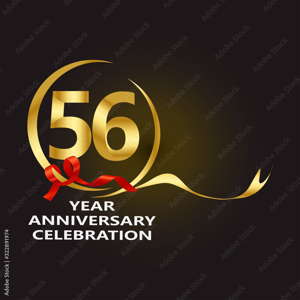 56 Year Anniversary Vector Template Design Illustration 56 Year Anniversary Vector Template Design Illustration